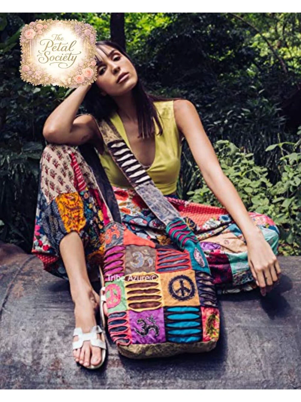 Handmade Boho Patchwork Quilted Sling Crossbody Hobo Bag